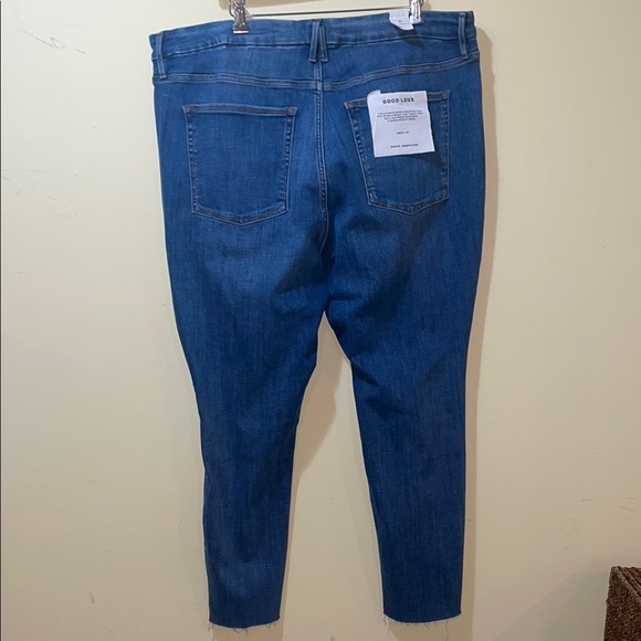 Womens New Good American Good Legs Distressed Skinny Jeans Plus Size - Picture 4 of 6